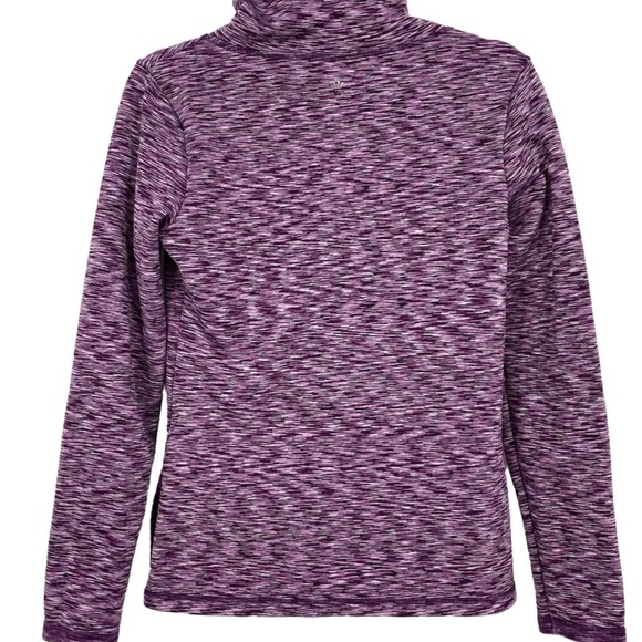 Athleta Snap Mock Neck Pullover Active Top Size Small  Maroon Winter Warm - Picture 2 of 12